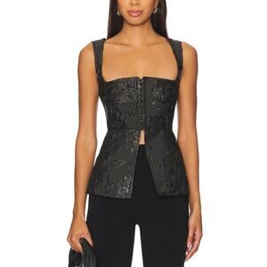 Clea 'Delfina' Black Polyester Top Size M